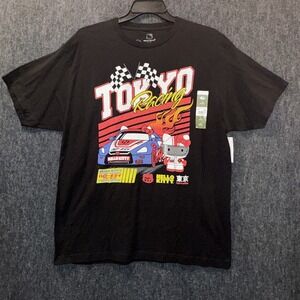 Sanrio Hello Kitty And Friends Mens Tokyo Speed Race Kawaii T-Shirt XLarge Black